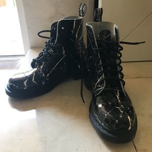 Dr. Martens “PASCAL” 8-Eye Boots Black Marble US 8